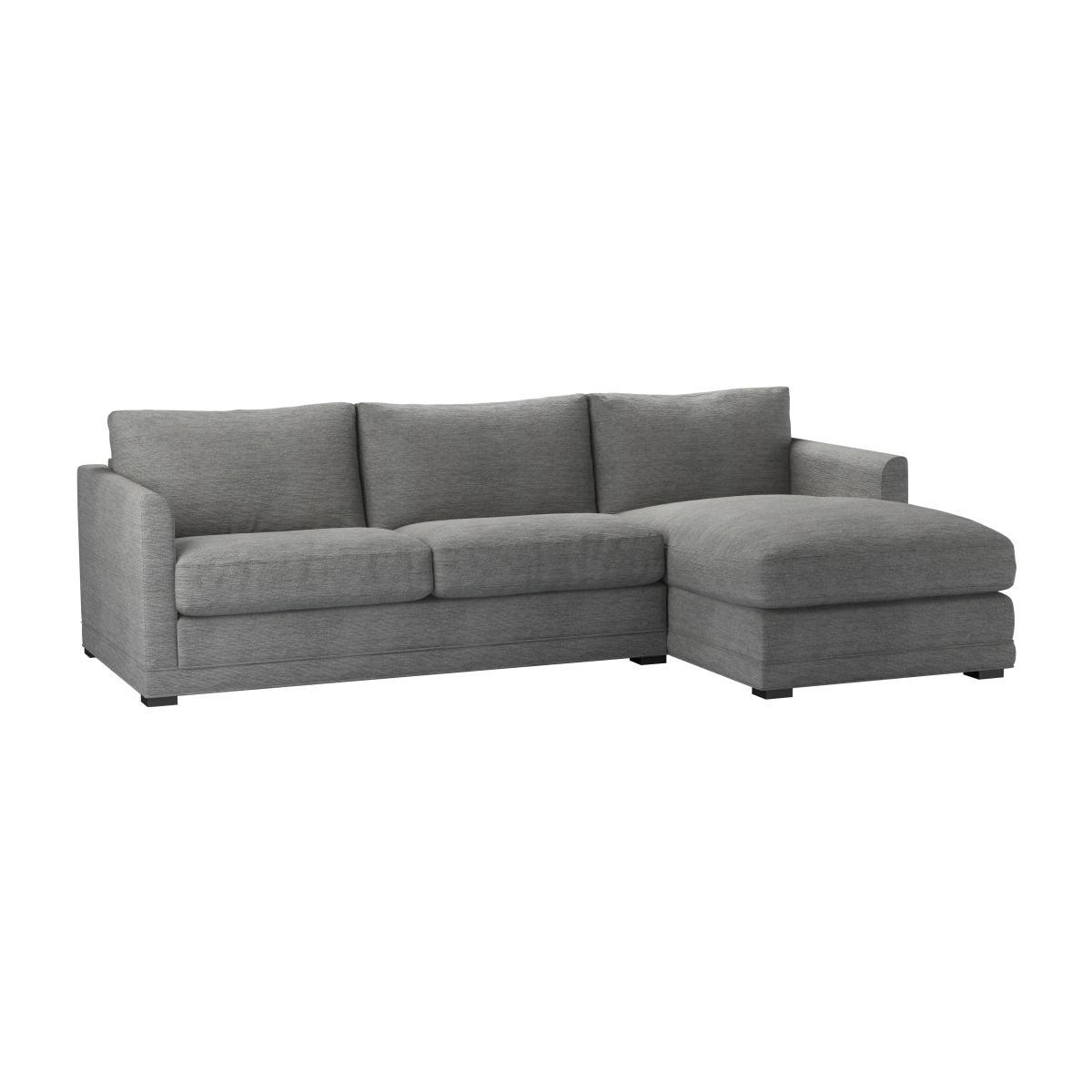 Aissa Medium RHF Chaise Storage Sofa in Gull Slubby Cotton - sofa.com