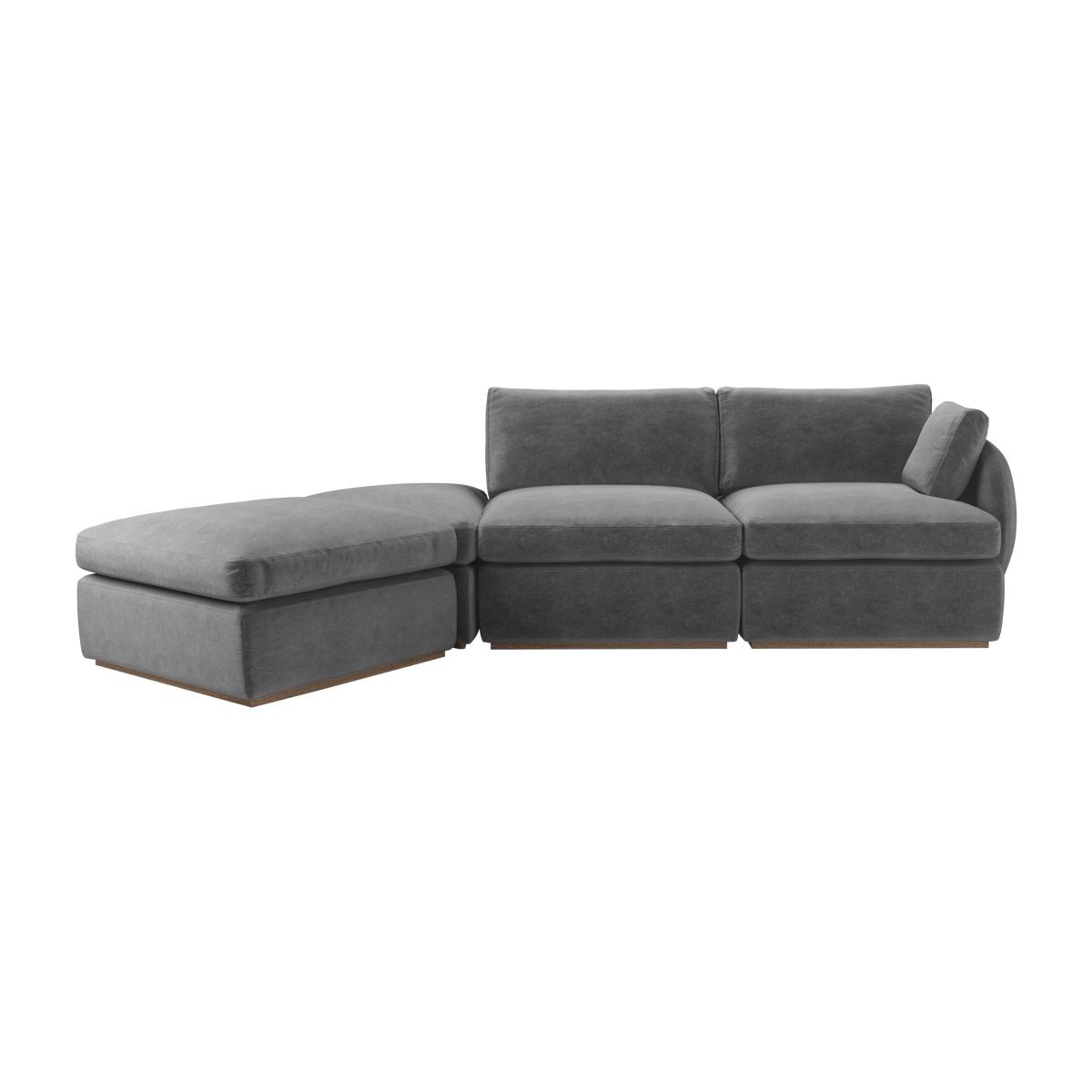 Ren RHF Modular Sofa in Earl Grey Smart Velvet – image 1