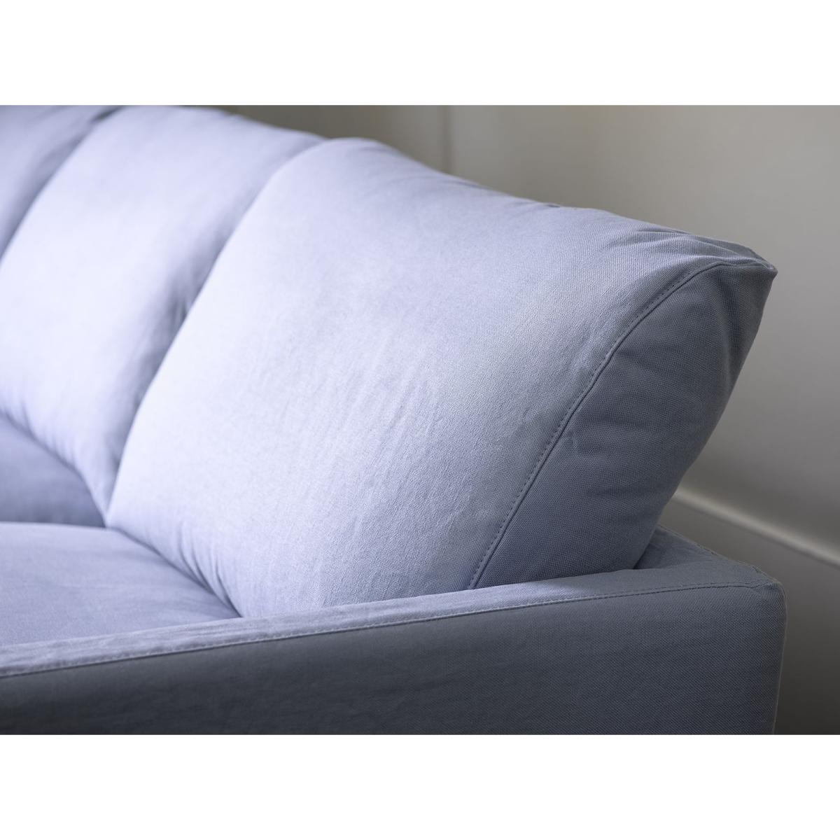 Otto Medium Corner Sofa in Liquorice Baylee Multi-Tone Viscose Linen – image 5