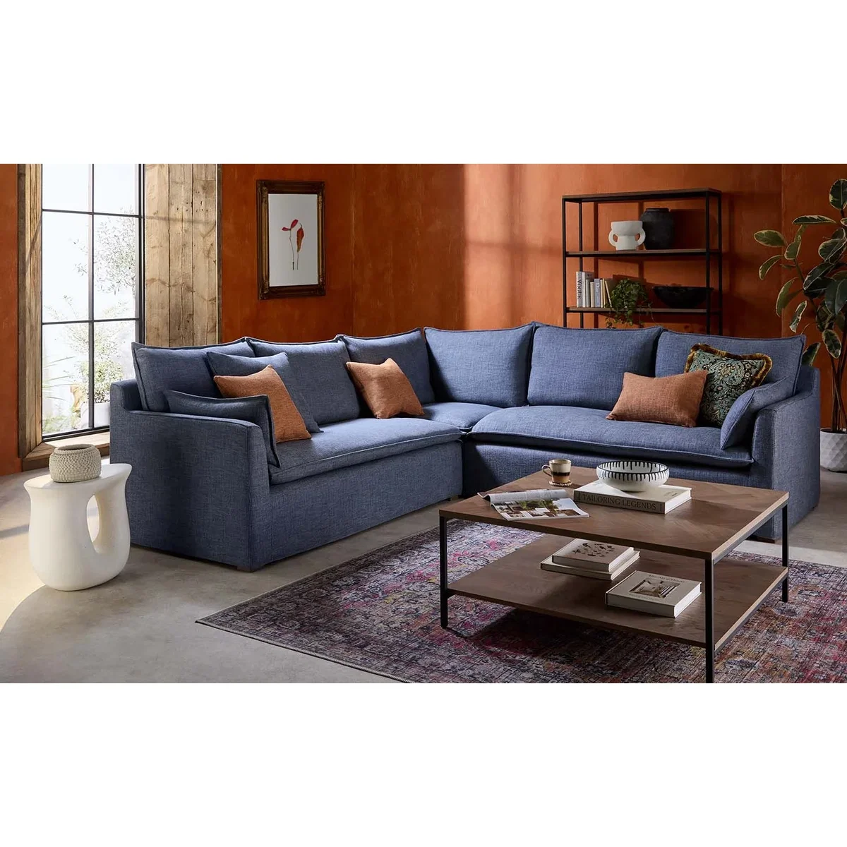 Anders Medium Corner Sofa in Nefertiti Gold Cotton Matt Velvet - sofa.com – image 7
