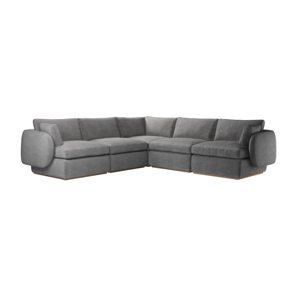 Ren Medium Corner Sofa in Earl Grey Smart Velvet – image 1