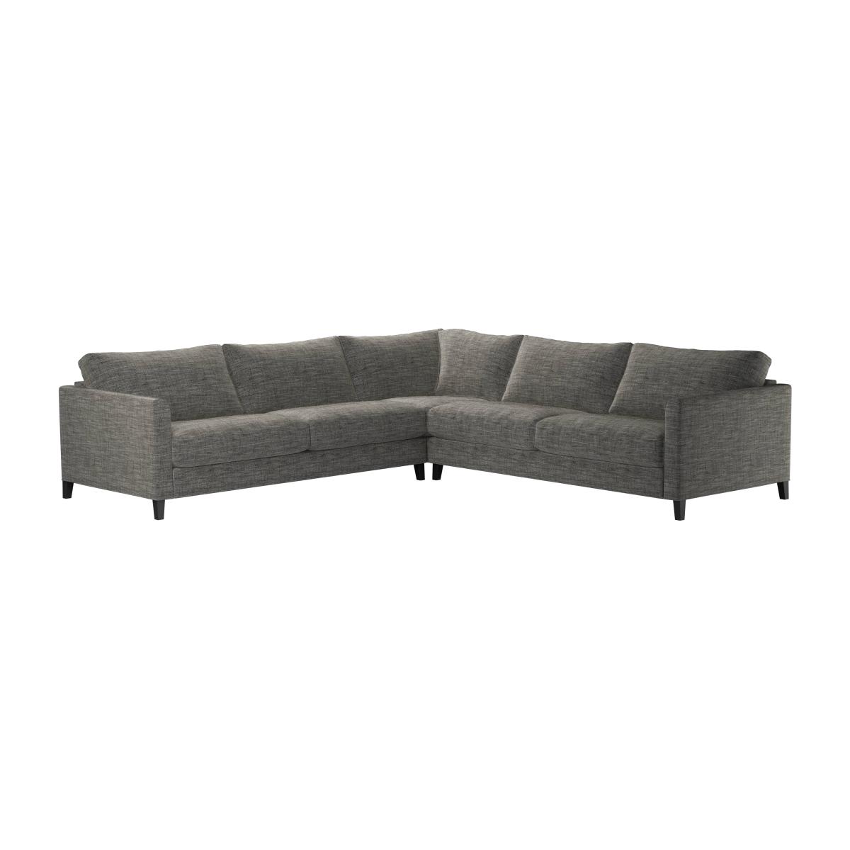 Izzy Large Corner Sofa in Liquorice Baylee Multi-Tone Viscose Linen