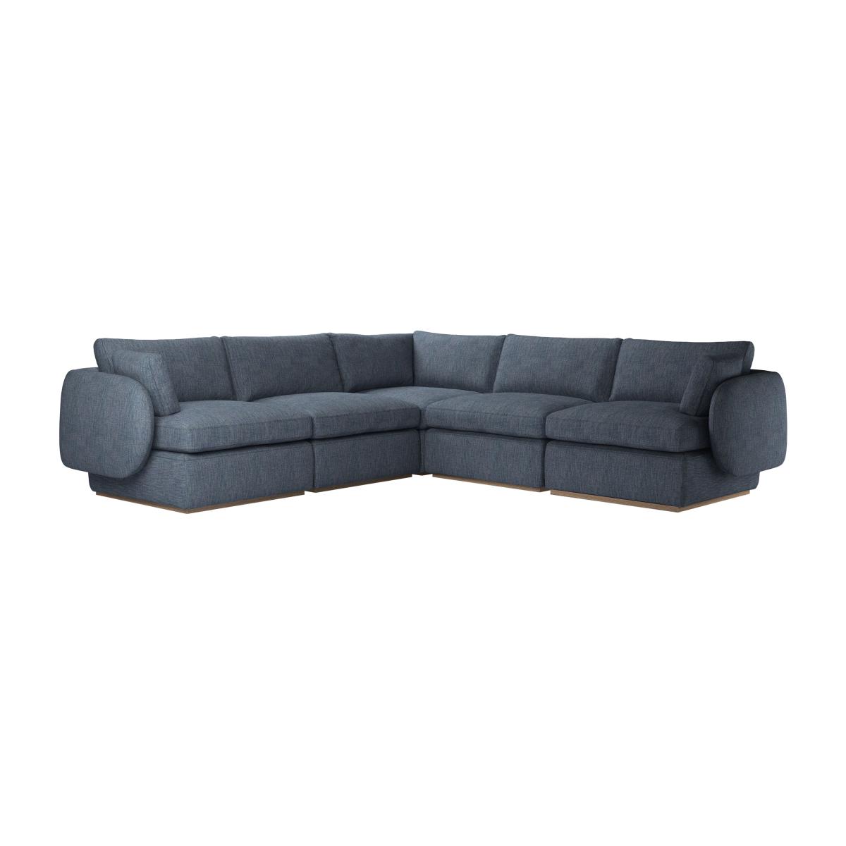 Ren Medium Corner Sofa in Azure Florence Textured Weave – image 1