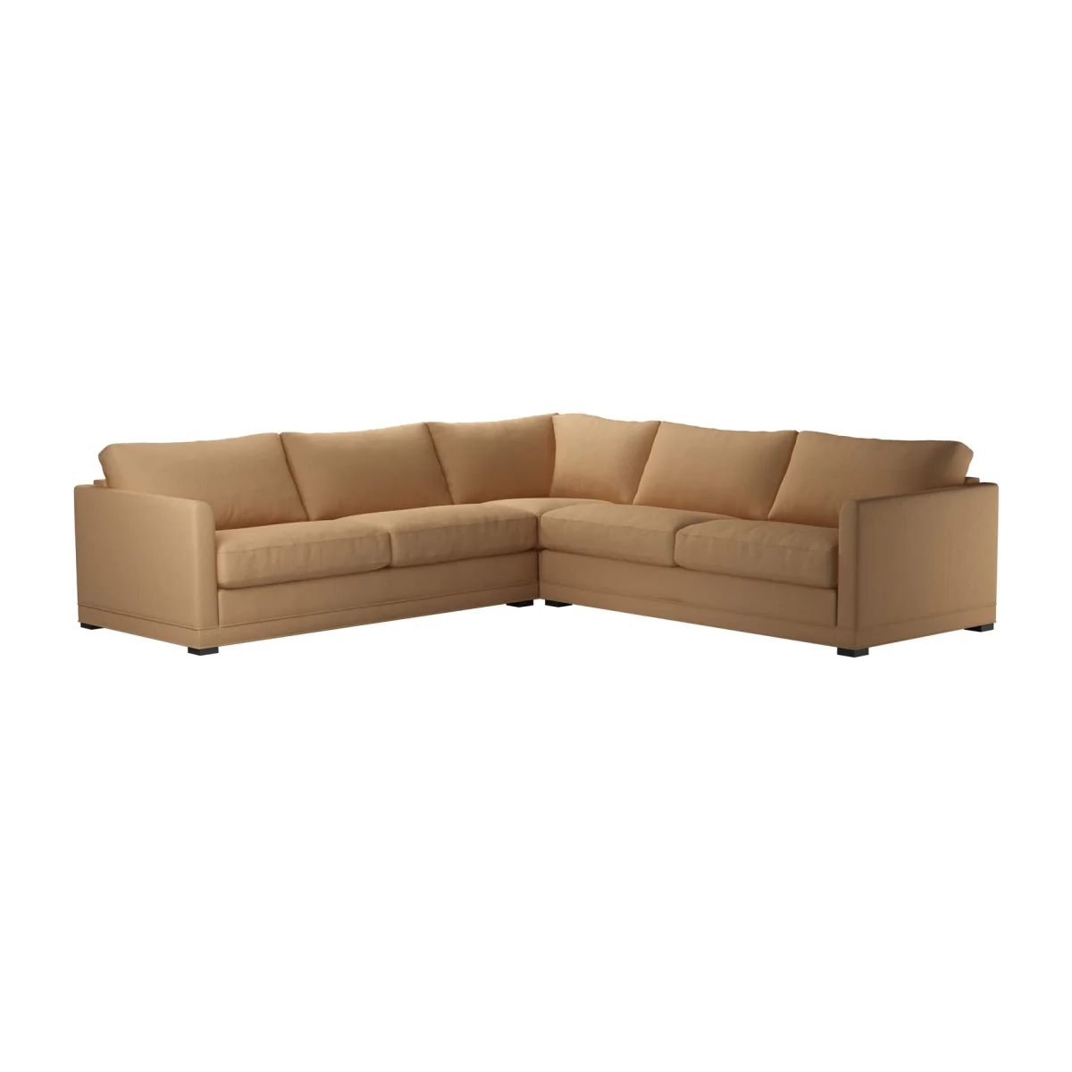 Aissa Large Corner Sofa in Pecan Brushed Linen Cotton - sofa.com