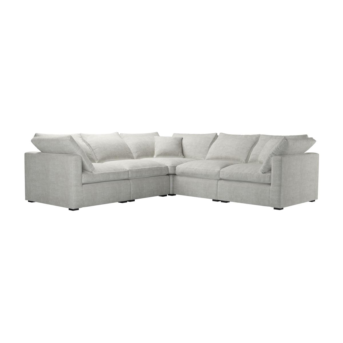 Long Island Slim Medium Corner Sofa in Fog Aquaclean Clever Chenille – image 1