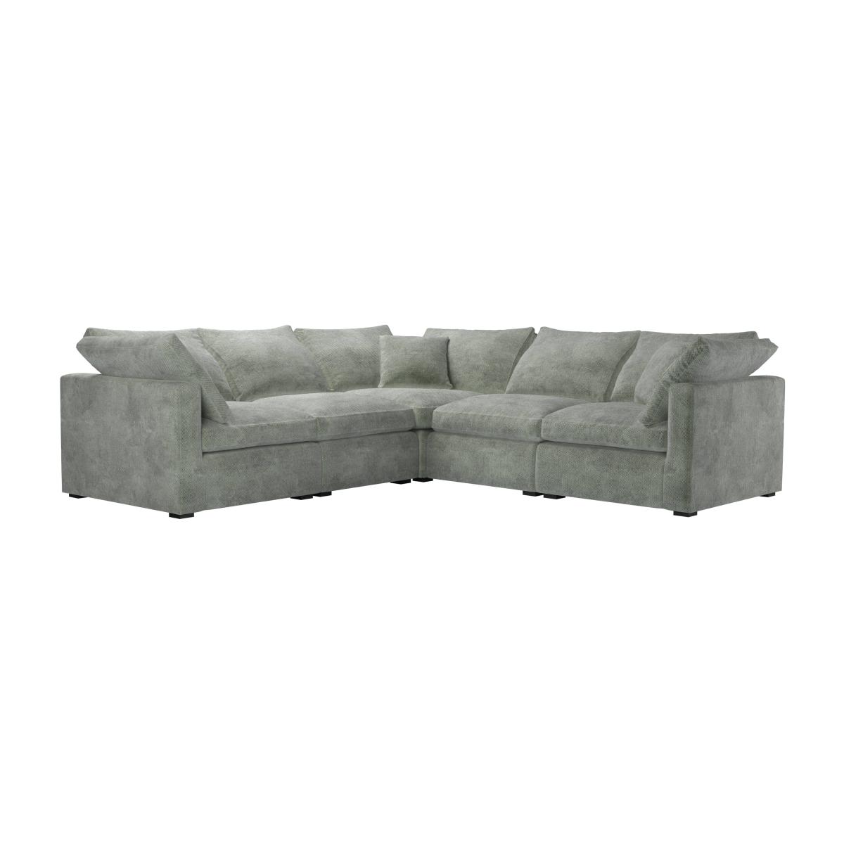 Long Island Slim Medium Corner Sofa in Moonstone Speckled Chenille – image 1