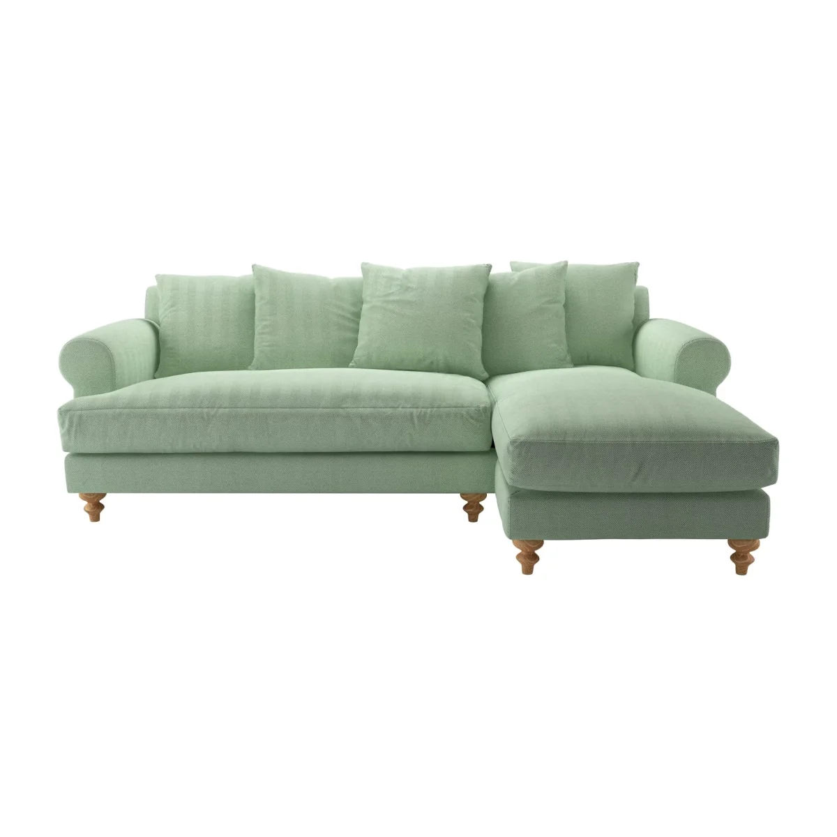 Teddy RHF Chaise Sofa in Miami House Herringbone Weave - sofa.com