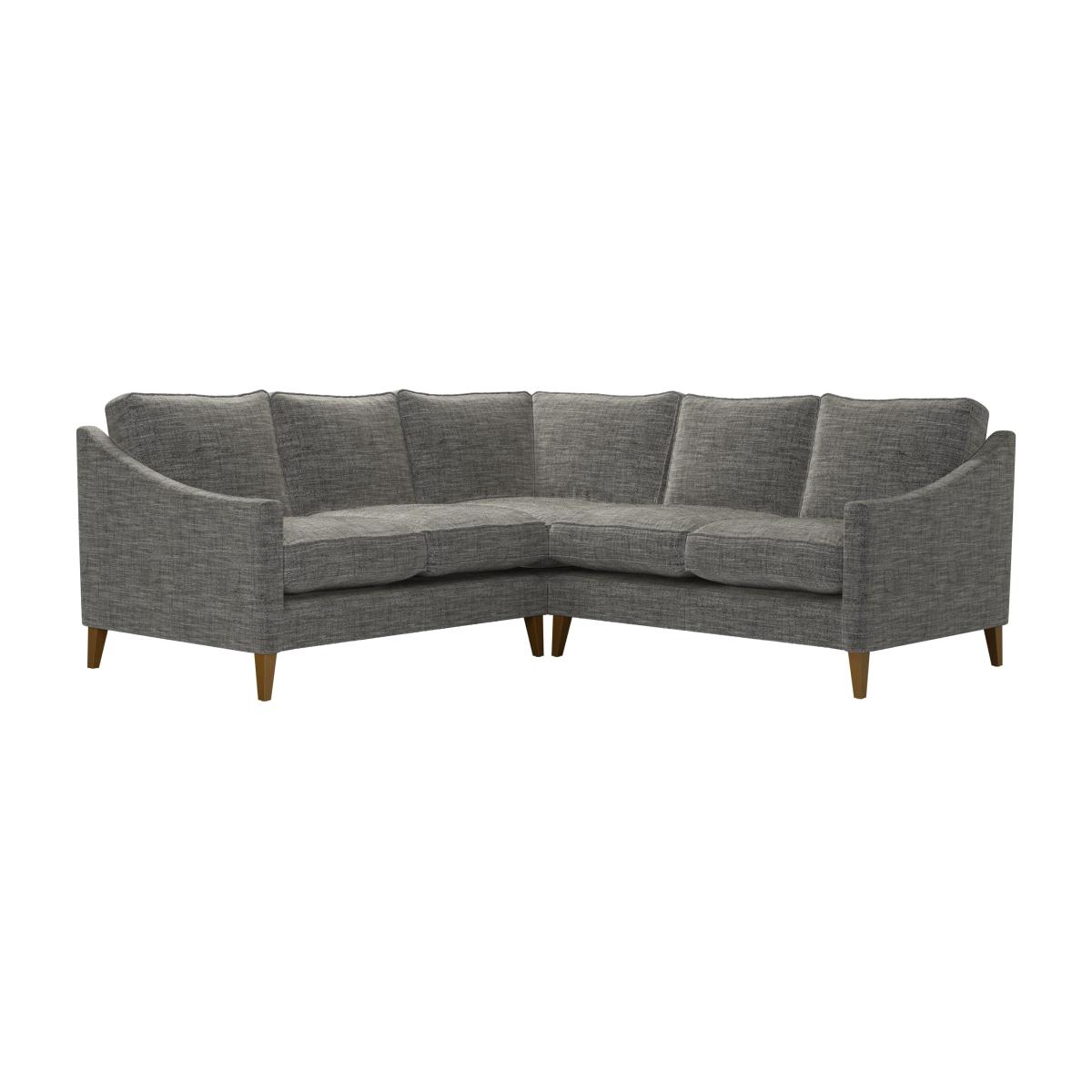 Iggy Small Corner Sofa in Liquorice Baylee Multi-Tone Viscose Linen
