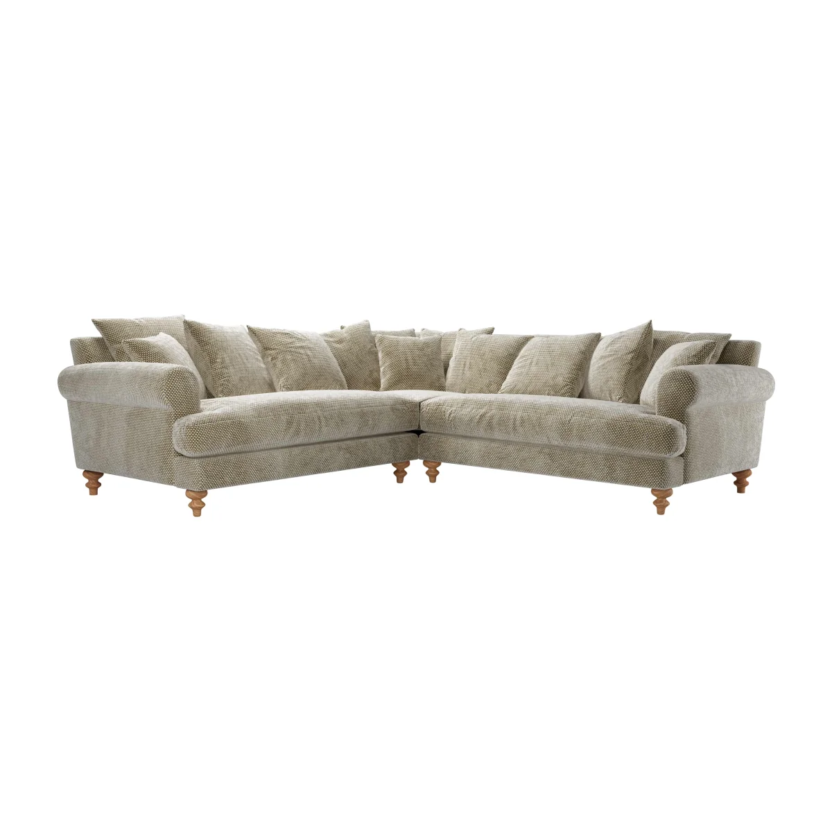 Teddy Medium Corner Sofa in Cappuccino Bubble Velvet - sofa.com