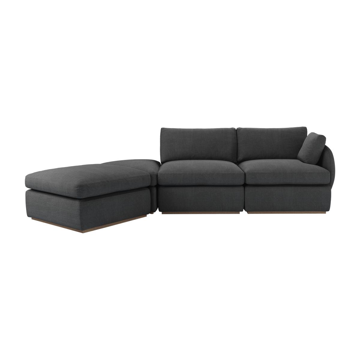 Ren RHF Modular Sofa in Charcoal Brushed Linen Cotton – image 1