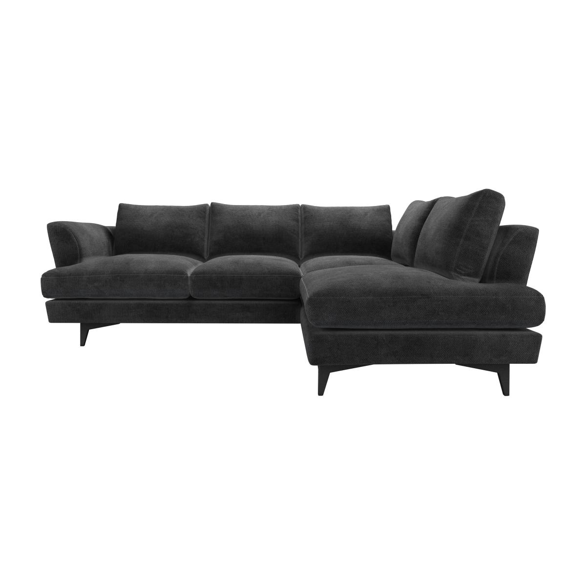 Lars RHF Open End Corner Sofa in Raven Speckled Chenille – image 1