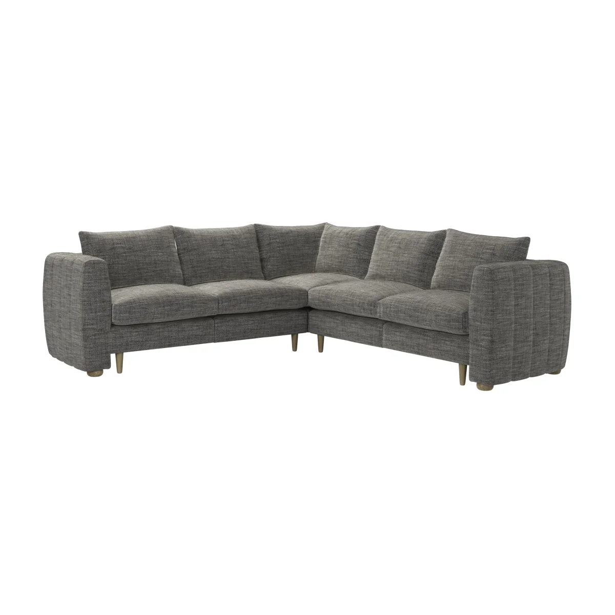 Tiffany Slim Medium Corner Sofa in Liquorice Baylee Multi-Tone Viscose Linen – image 1