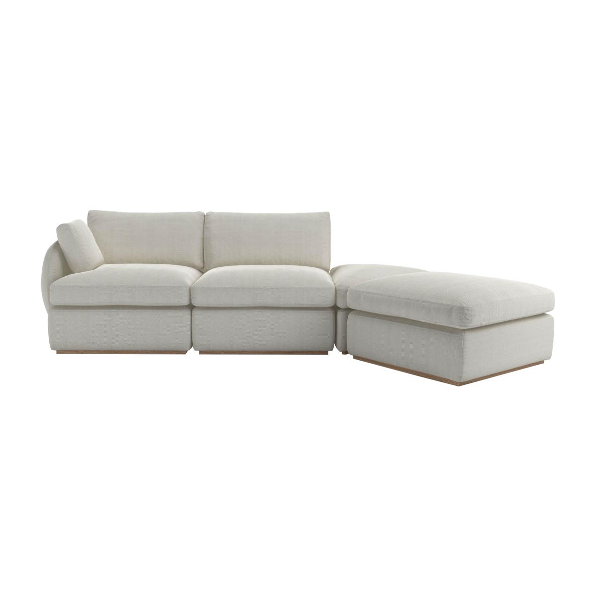 Ren LHF Modular Sofa in Clay House Herringbone Weave – image 1