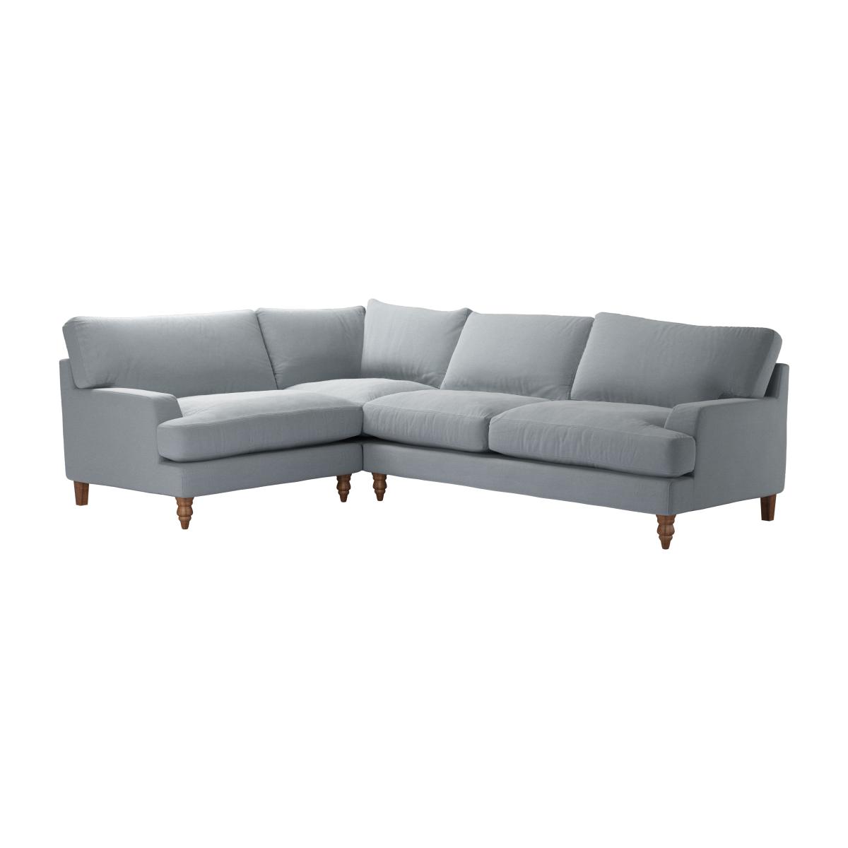 Isla Asym. Crn: LHF Loveseat w RHF 2.5 Seat in Sealion Smart Cotton - sofa.com – image 1