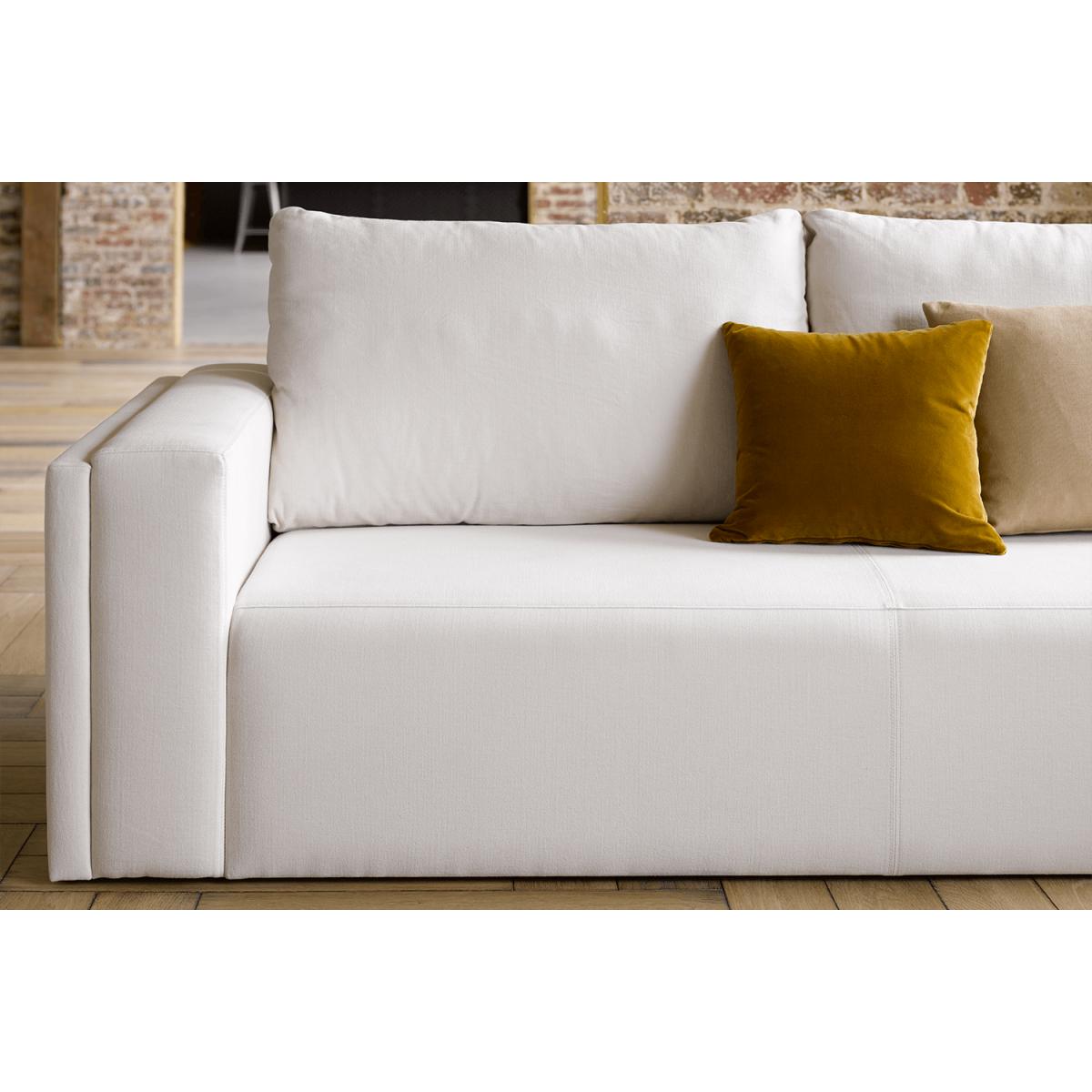 Oswald Right Hand Open End Corner Sofa in White sands Soft Chenille - sofa.com – image 4