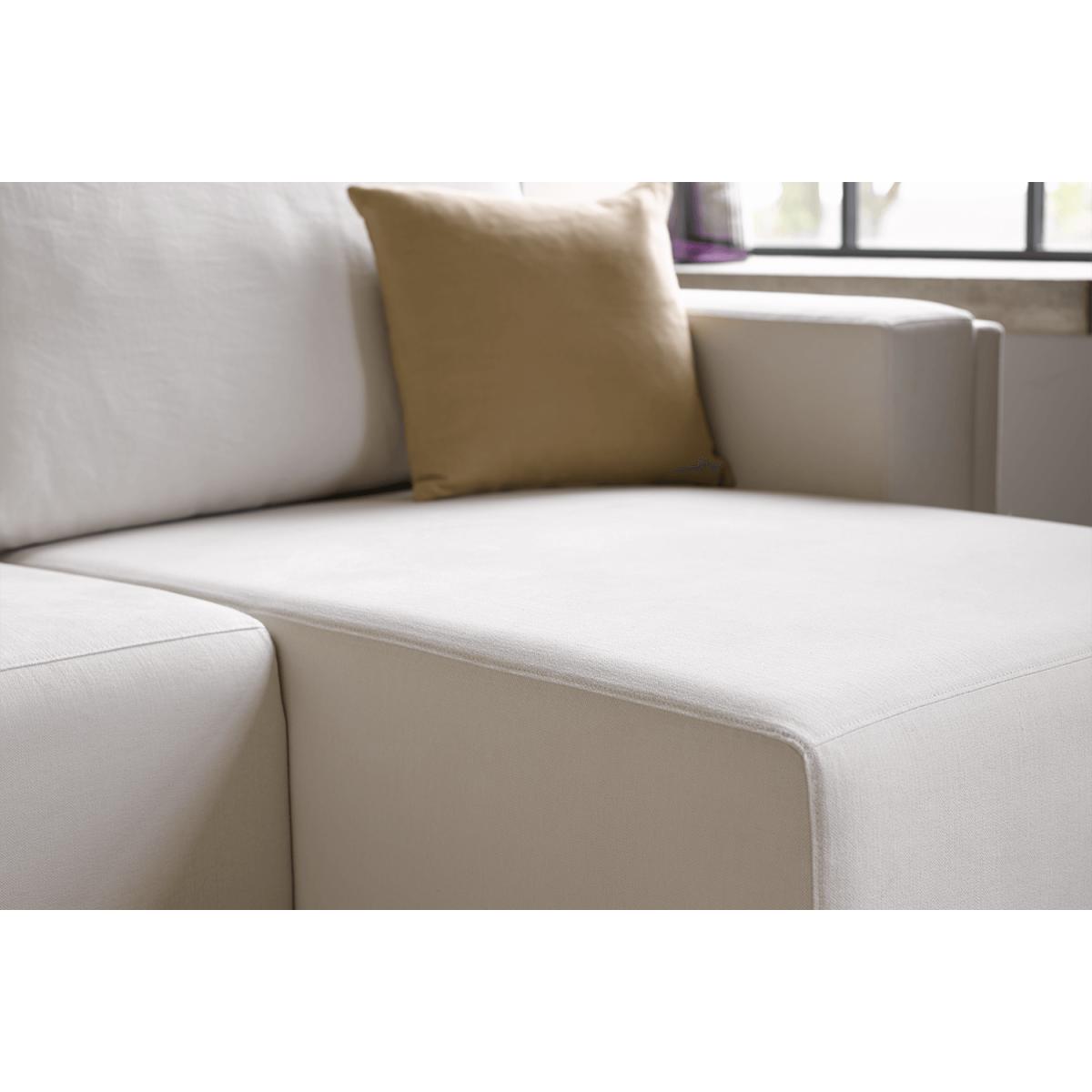 Oswald Right Hand Open End Corner Sofa in White sands Soft Chenille - sofa.com – image 5