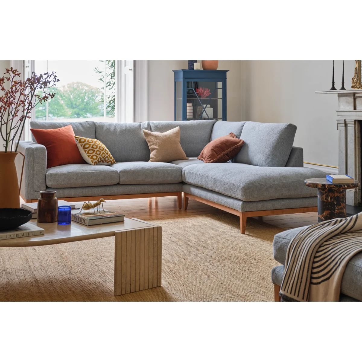 Costello RHF Chaise Sofa in Shell Heathland Weave - sofa.com – image 2