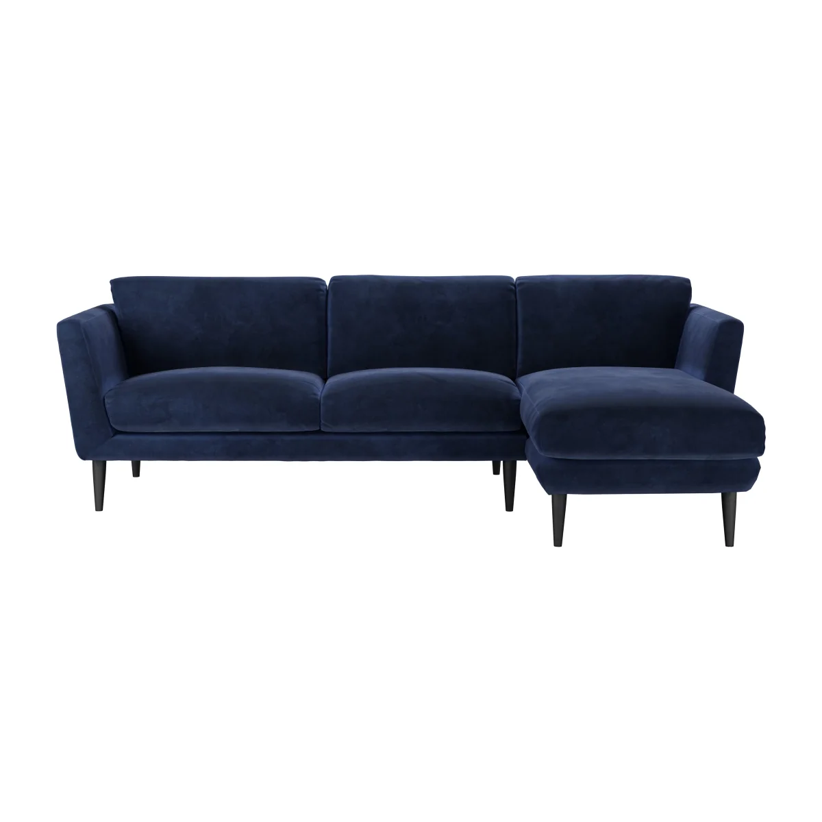 Holly Medium RHF Chaise Sofa in Cruise Smart Velvet - sofa.com – image 1