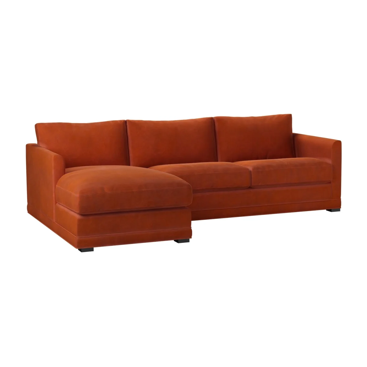 Aissa Medium LHF Chaise Storage Sofa in Moroccan Spice Smart Velvet - sofa.com