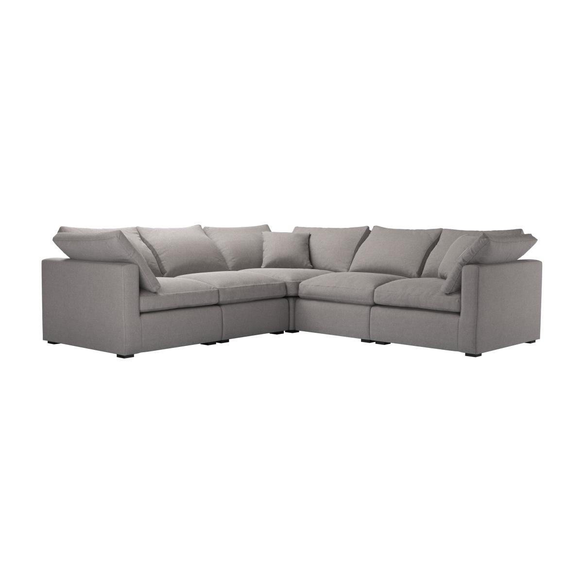 Long Island Slim Medium Corner Sofa in Pigeon Grey Easy Cotton