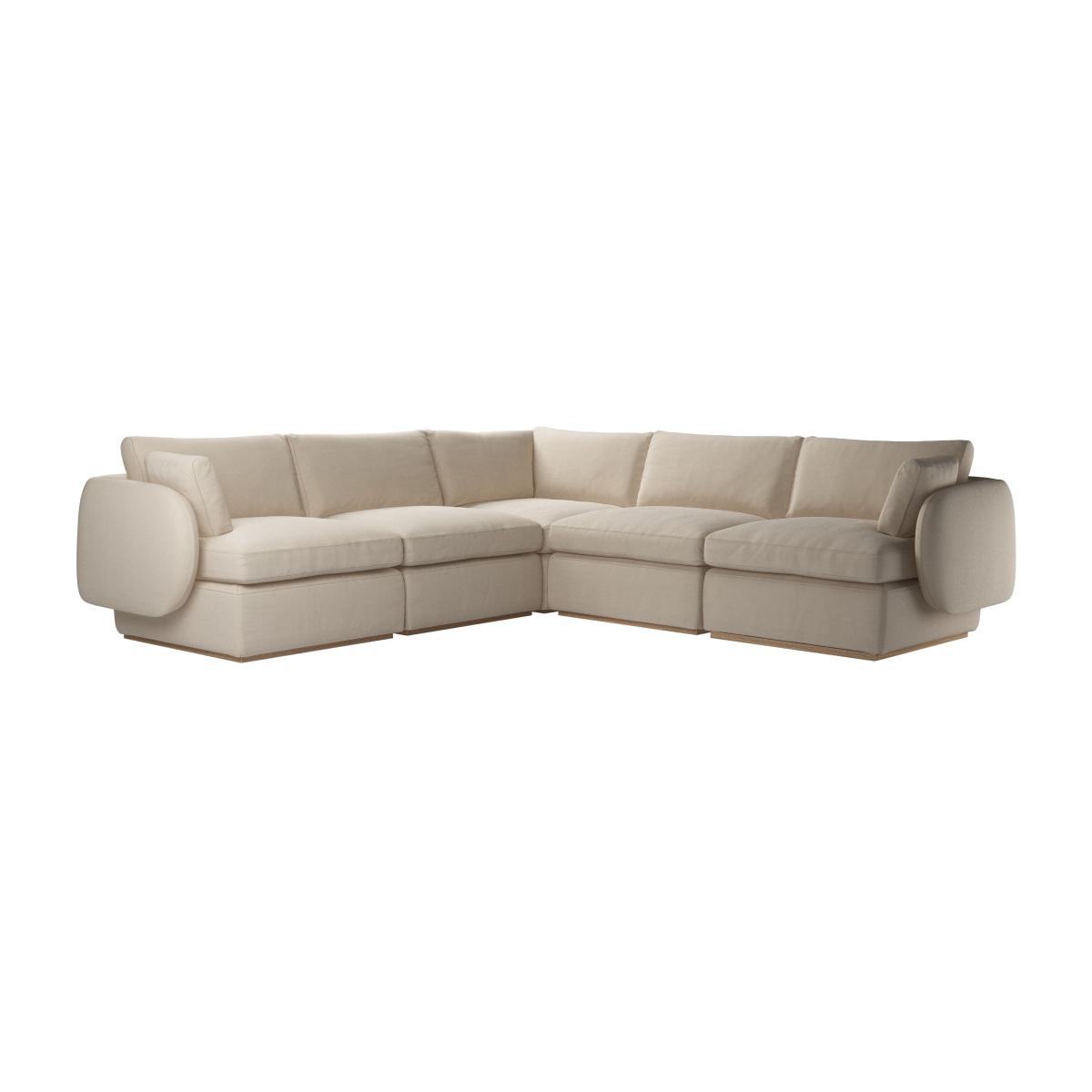 Ren Medium Corner Sofa in Elderflower Organic Smart Cotton – image 1