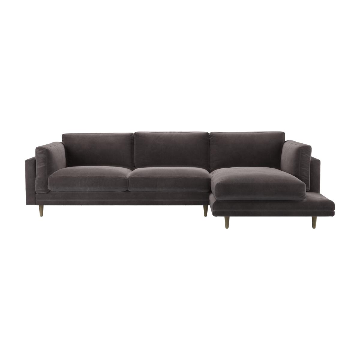 Marco RHF Chaise Sofa in Shale Aquaclean Clever Velvet – image 1