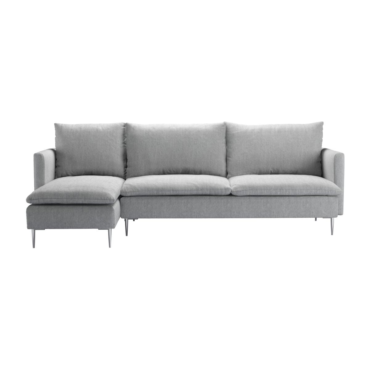 Emerson Large LHF Chaise Sofa in Goodwin Grey Sandgate - sofa.com