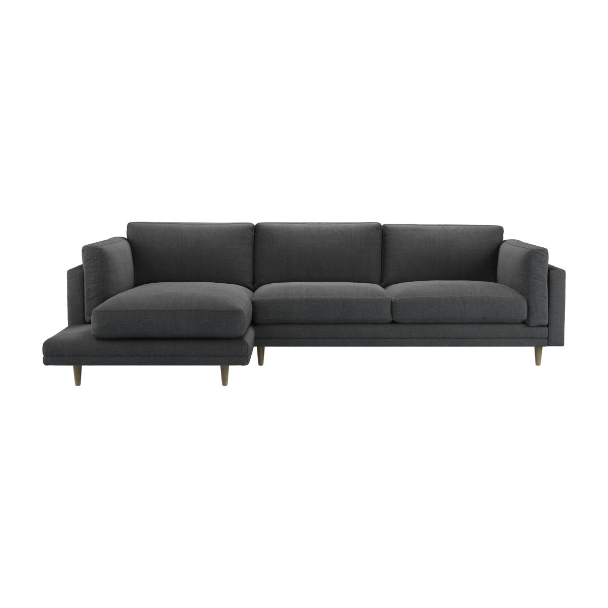 Marco LHF Chaise Sofa in Charcoal Brushed Linen Cotton – image 1