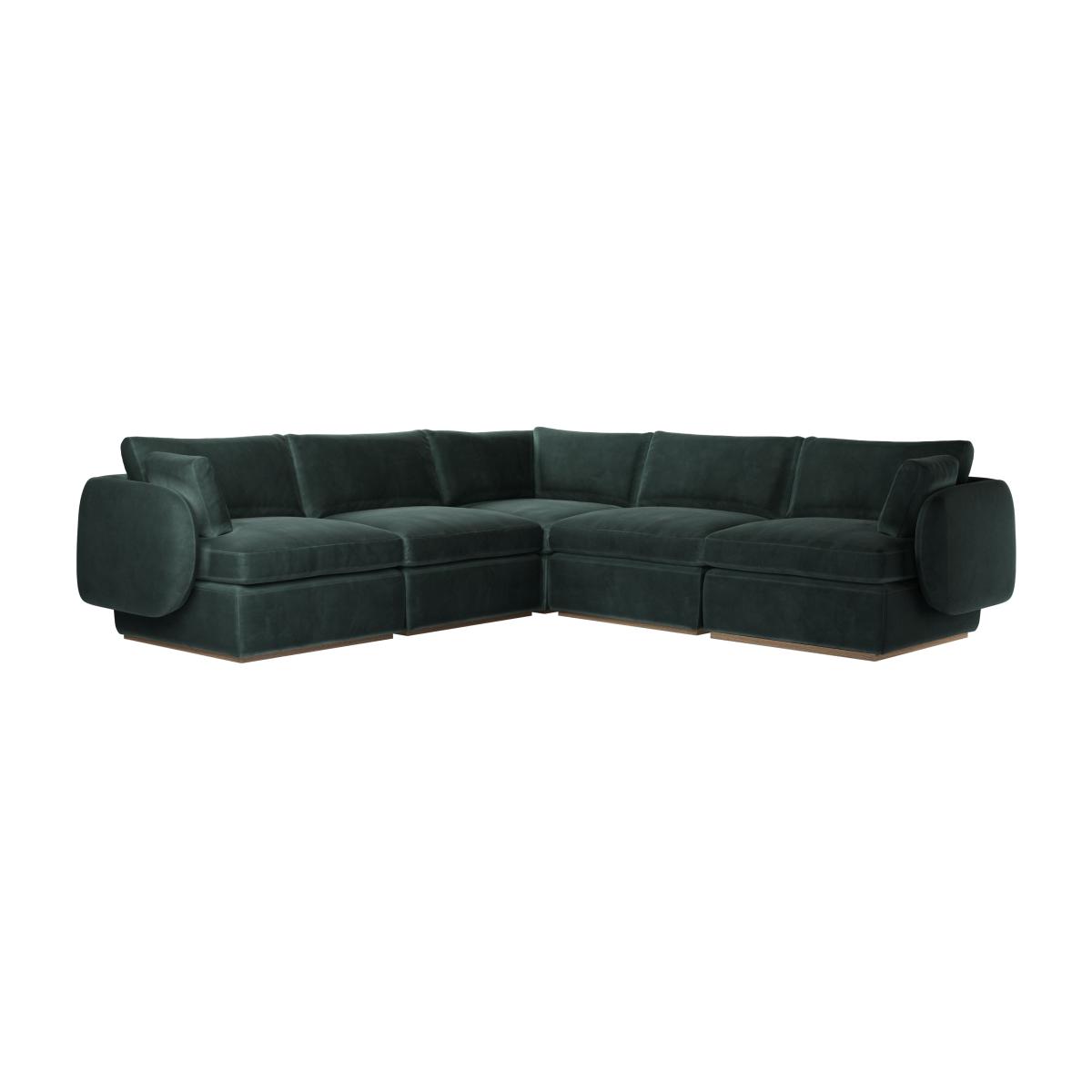 Ren Medium Corner Sofa in Smokey Green Cashmere Velvet – image 1