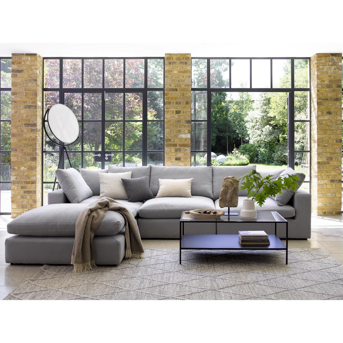 Long Island Complete Set with Footstool in Urban Nature Brushstroke - sofa.com – image 2