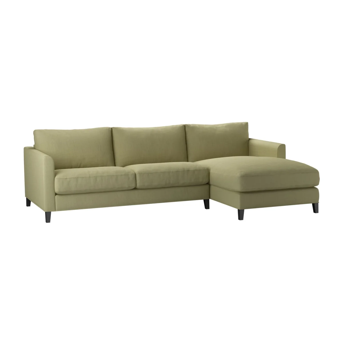 Izzy Medium RHF Chaise Sofa in Cardamon Brushed Linen Cotton - sofa.com – image 1