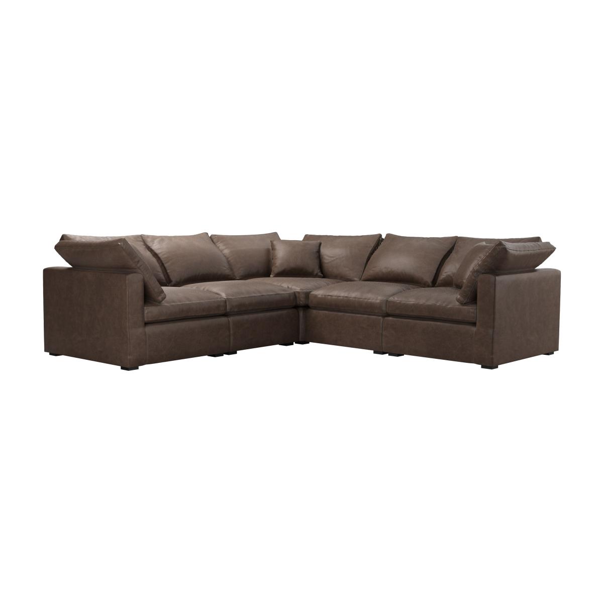 Long Island Slim Medium Corner Sofa in Walnut Antique Leather – image 1