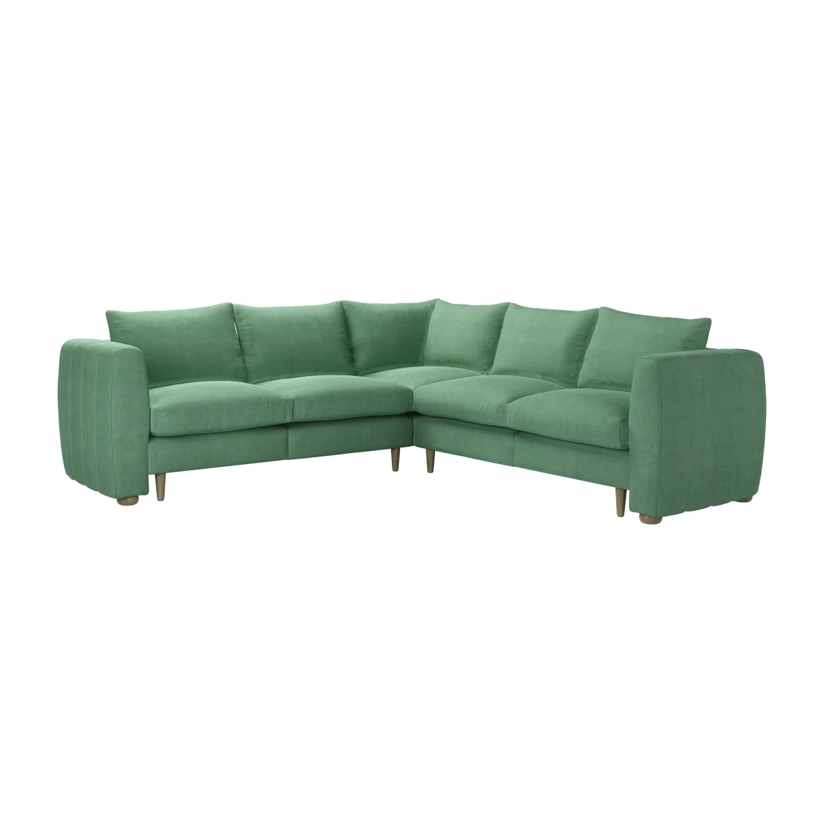 Tiffany Slim Medium Corner Sofa in Celadon Easy Cotton – image 1