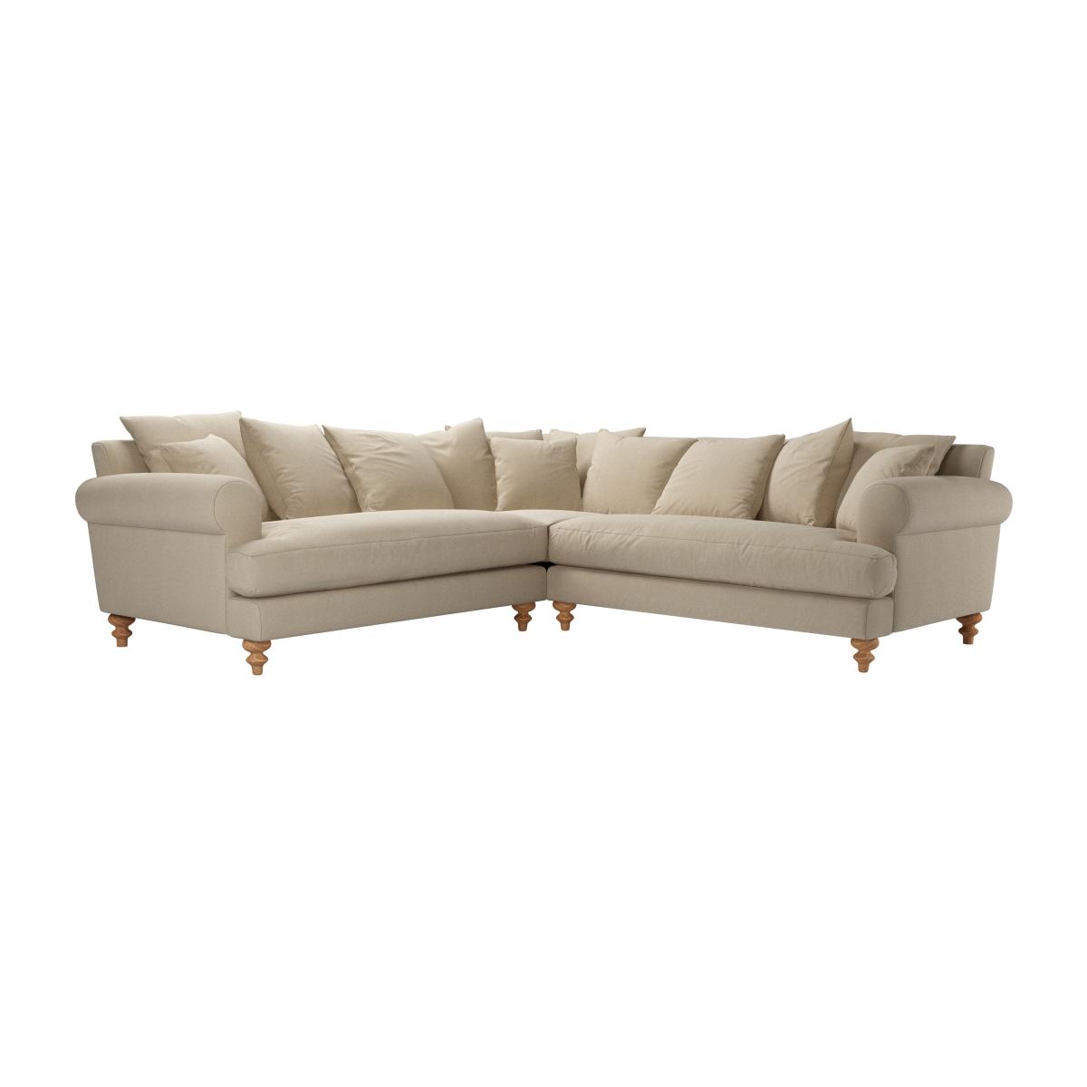 Teddy Medium Corner Sofa in Pennine Stone Organic Smart Cotton – image 1