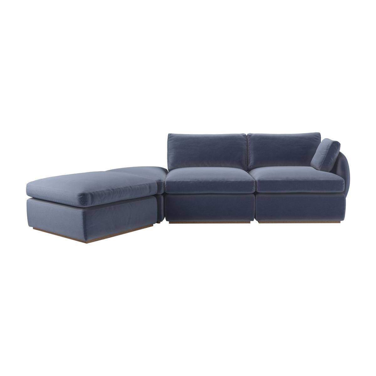 Ren RHF Modular Sofa in Sapphire Smart Velvet – image 1