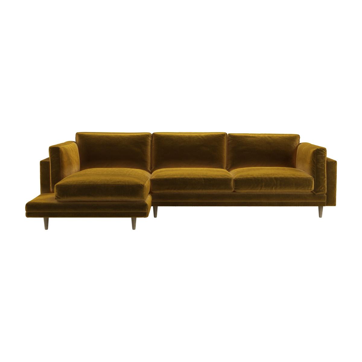Marco LHF Chaise Sofa in Nefertiti Gold Cotton Matt Velvet – image 1