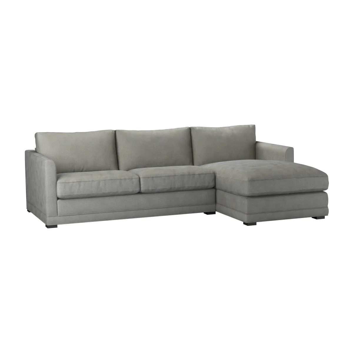 Aissa Medium RHF Chaise Storage Sofa in Mushroom Heathland Weave - sofa.com