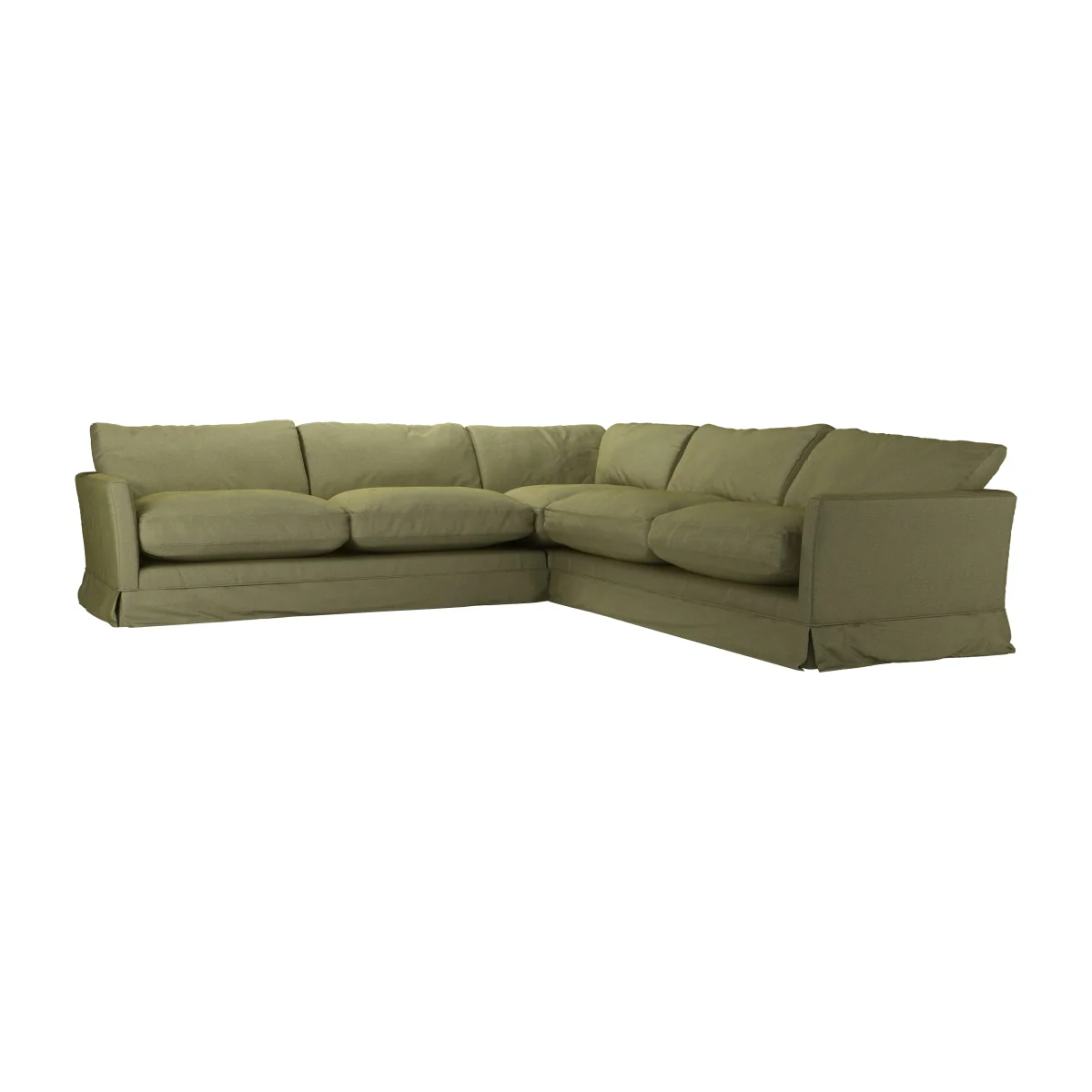 Otto Large Corner Sofa in Lichen Heathland Weave - sofa.com