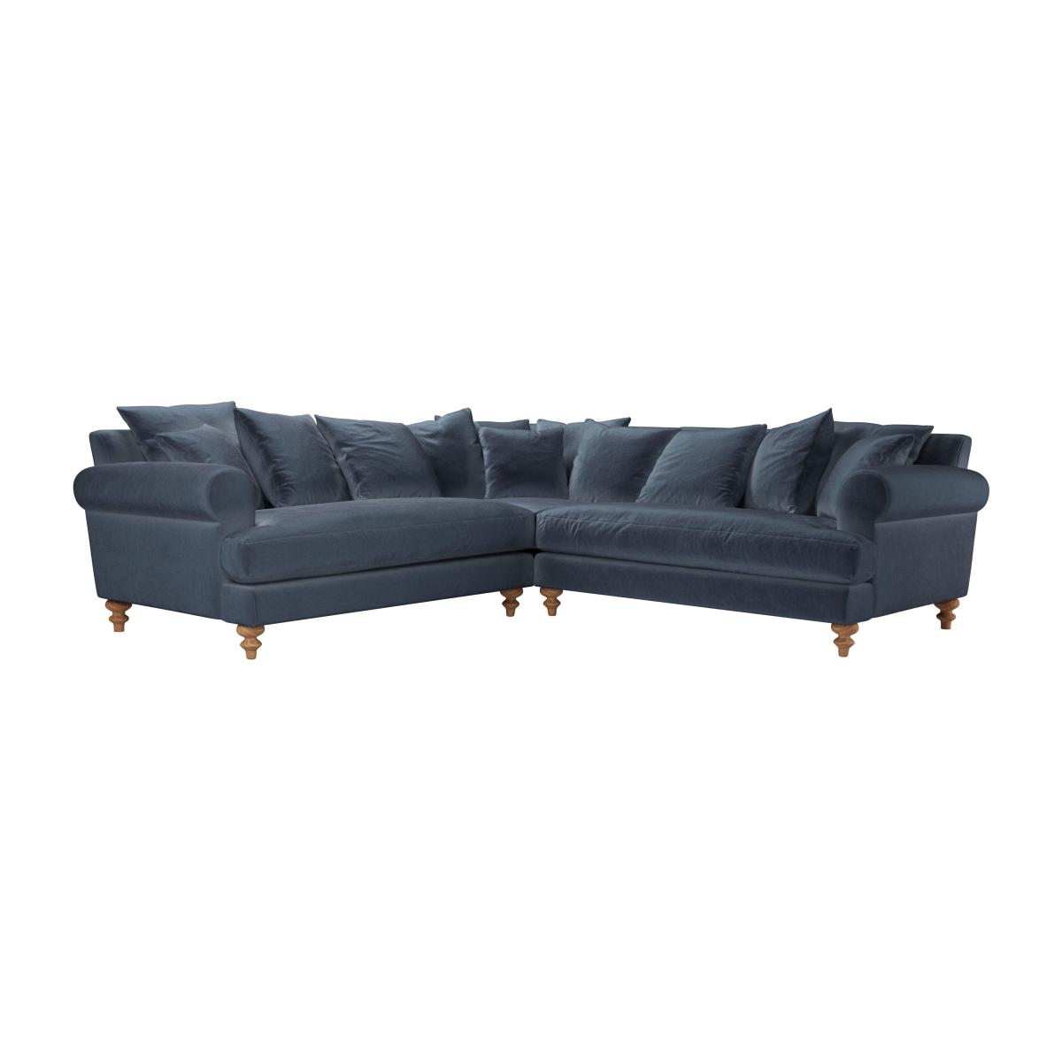 Teddy Medium Corner Sofa in Skyfall Cotton Matt Velvet – image 1