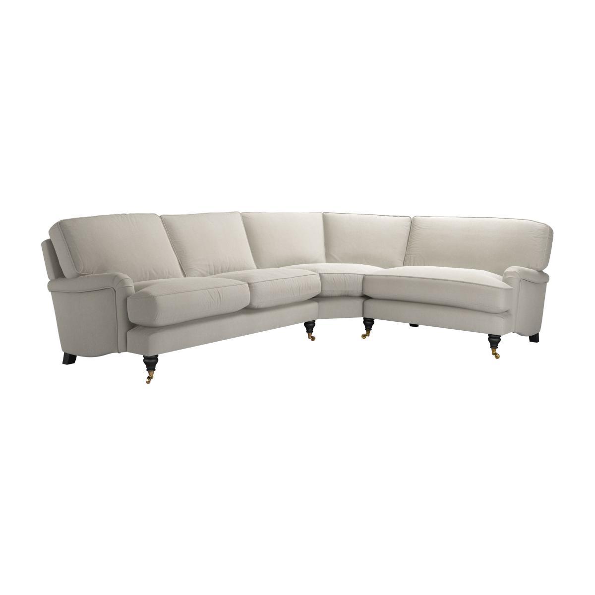 Bluebell Asym. Crn: LHF 2.5 Seat w RHF Loveseat in Stoneware Easy Cotton - sofa.com – image 1