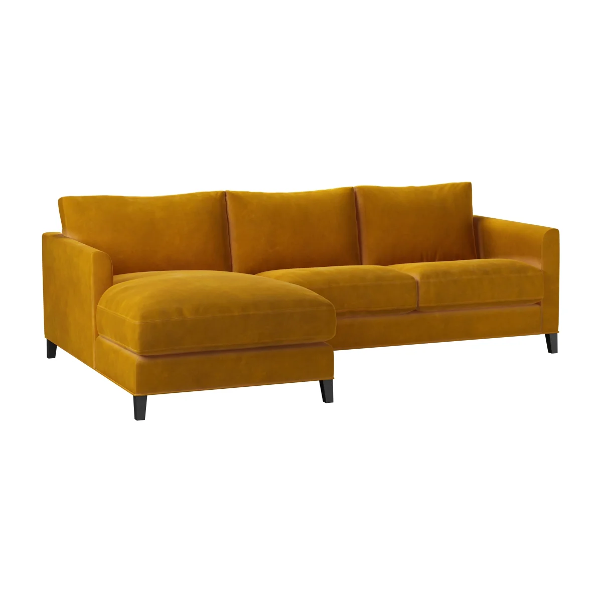 Izzy Small LHF Chaise Sofa in Amber Smart Velvet - sofa.com – image 1