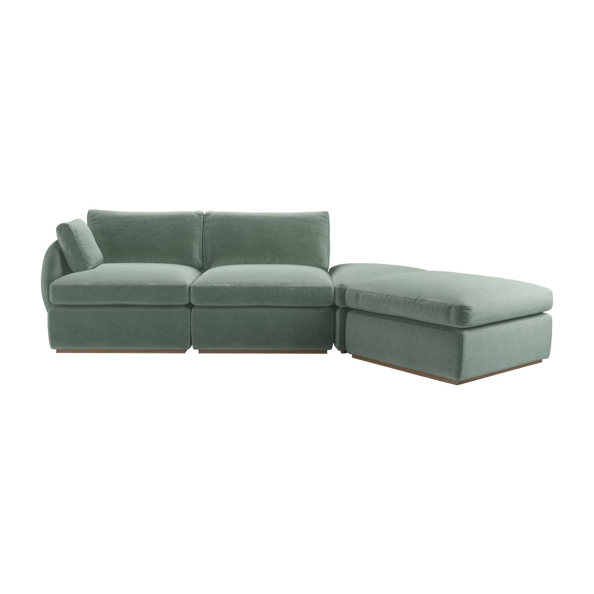 Ren LHF Modular Sofa in Sage Smart Velvet – image 1