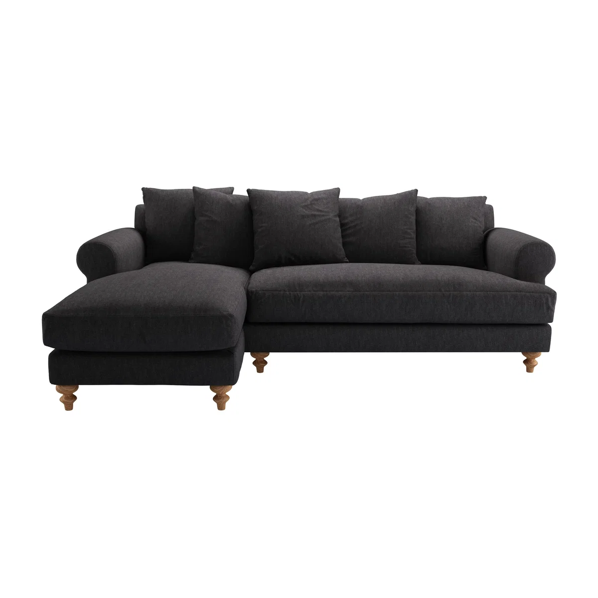 Teddy LHF Chaise Sofa in Cadet Soft Chenille - sofa.com