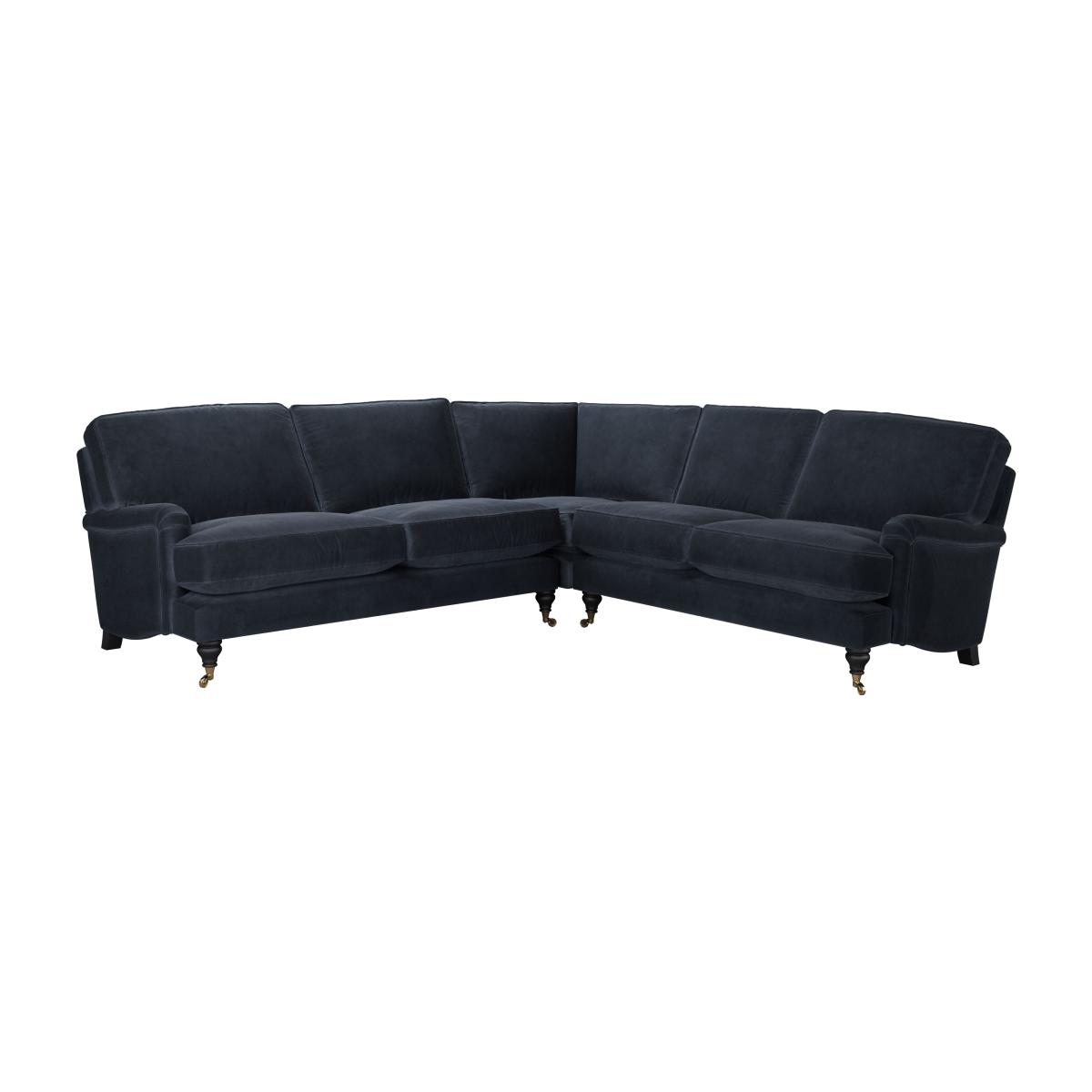 Bluebell Asym. Crn: LHF 2.5 Seat w RHF 2 Seat in Mercury Cashmere Velvet - sofa.com