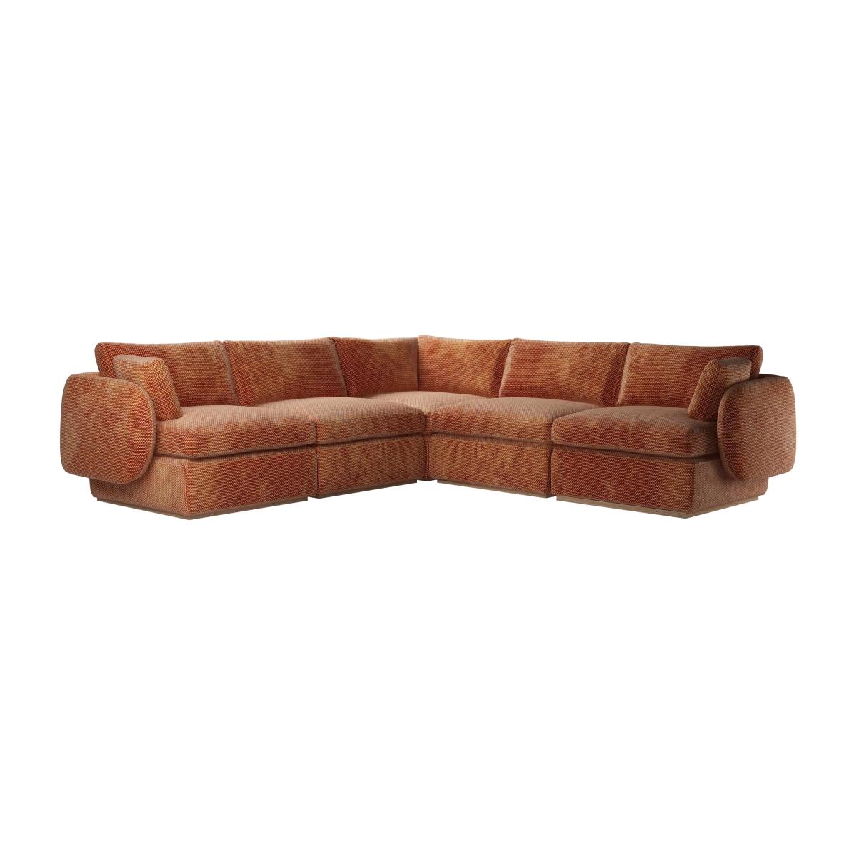 Ren Medium Corner Sofa in Pomegranate Bubble Velvet – image 1