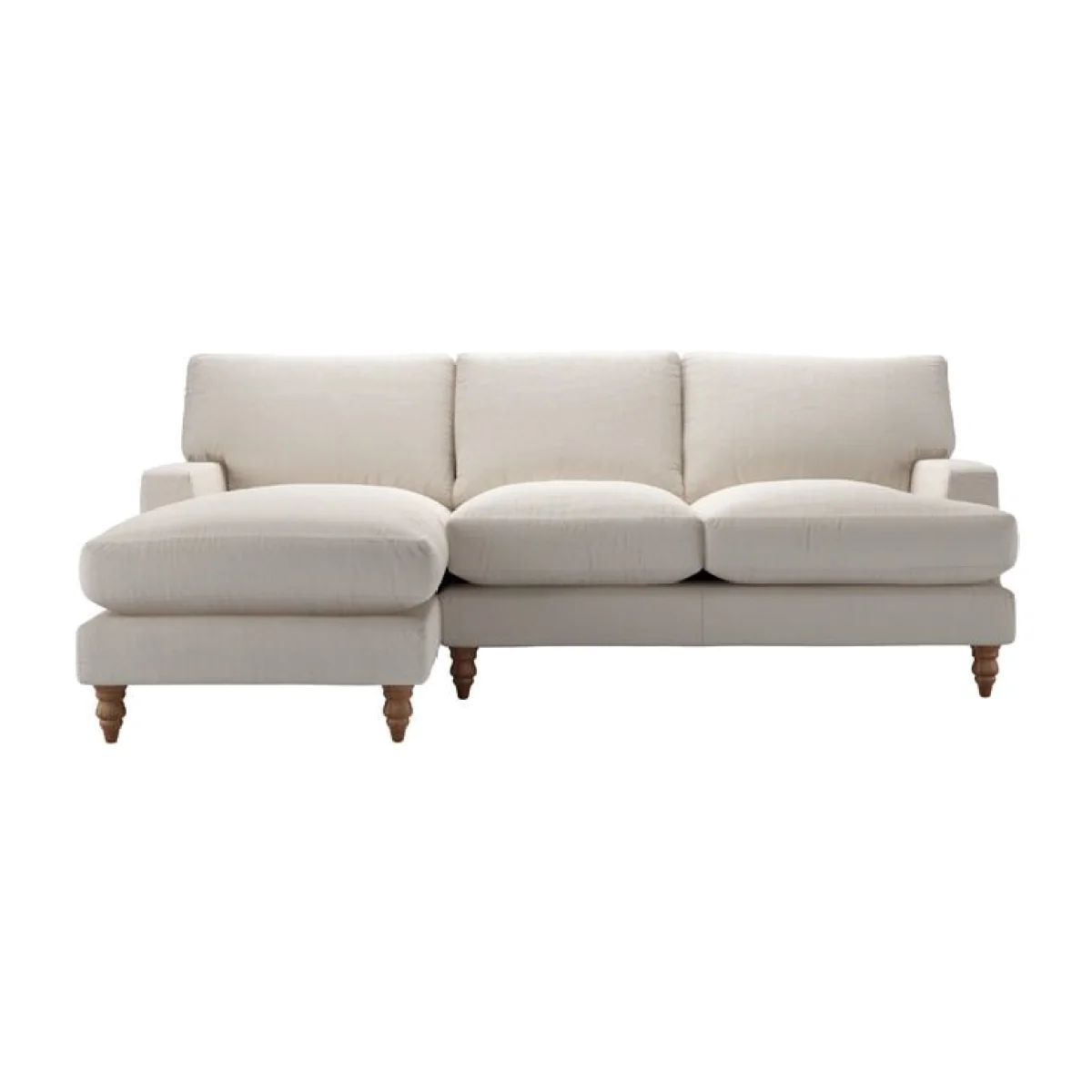 Nearly New Isla Medium LHF Chaise Sofa in Taupe Brushed Linen Cotton - sofa.com