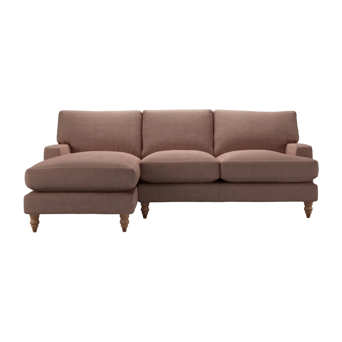 Isla Medium LHF Chaise Sofa in Pinot Noir Norfolk Cotton - sofa.com