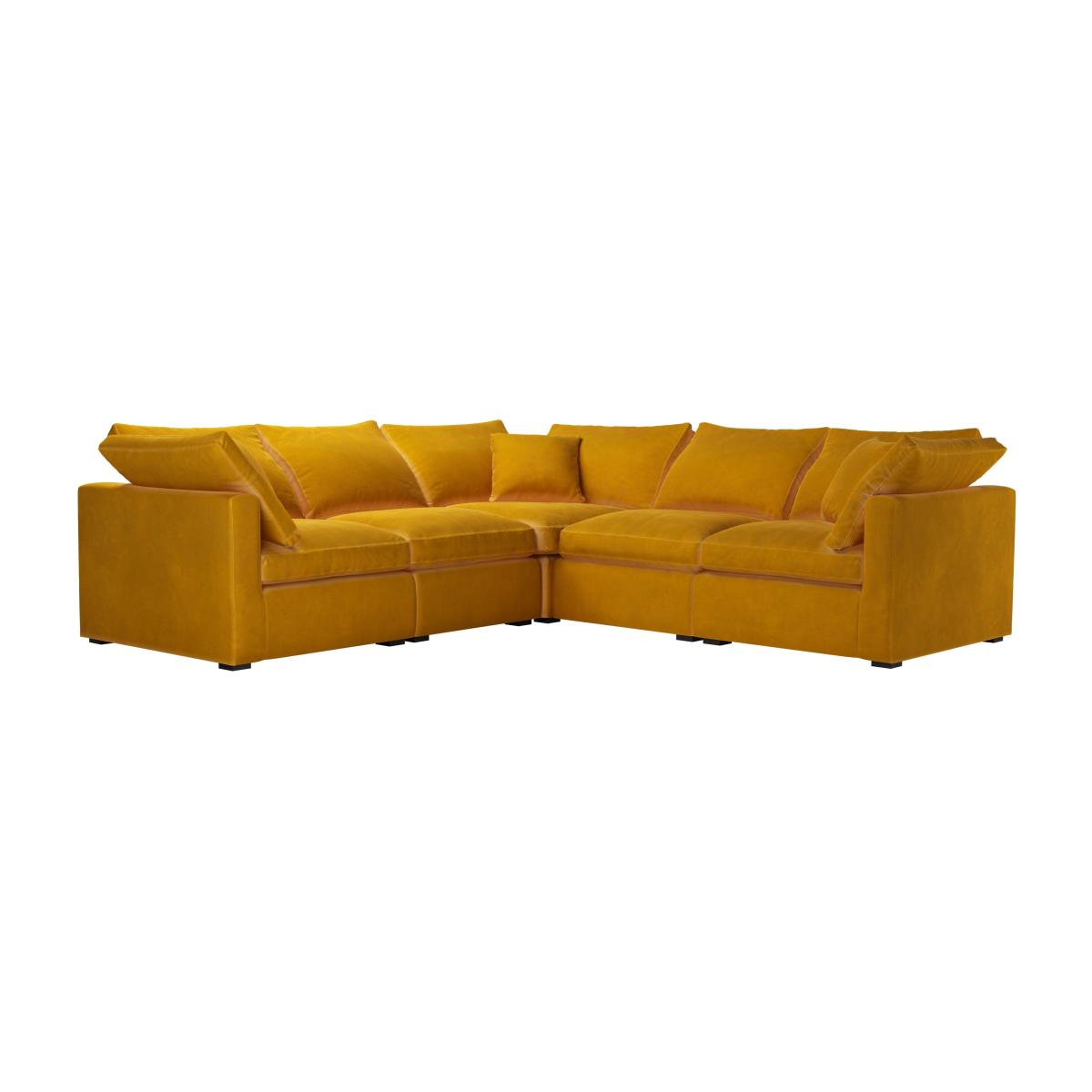 Long Island Slim Medium Corner Sofa in Amber Smart Velvet – image 1