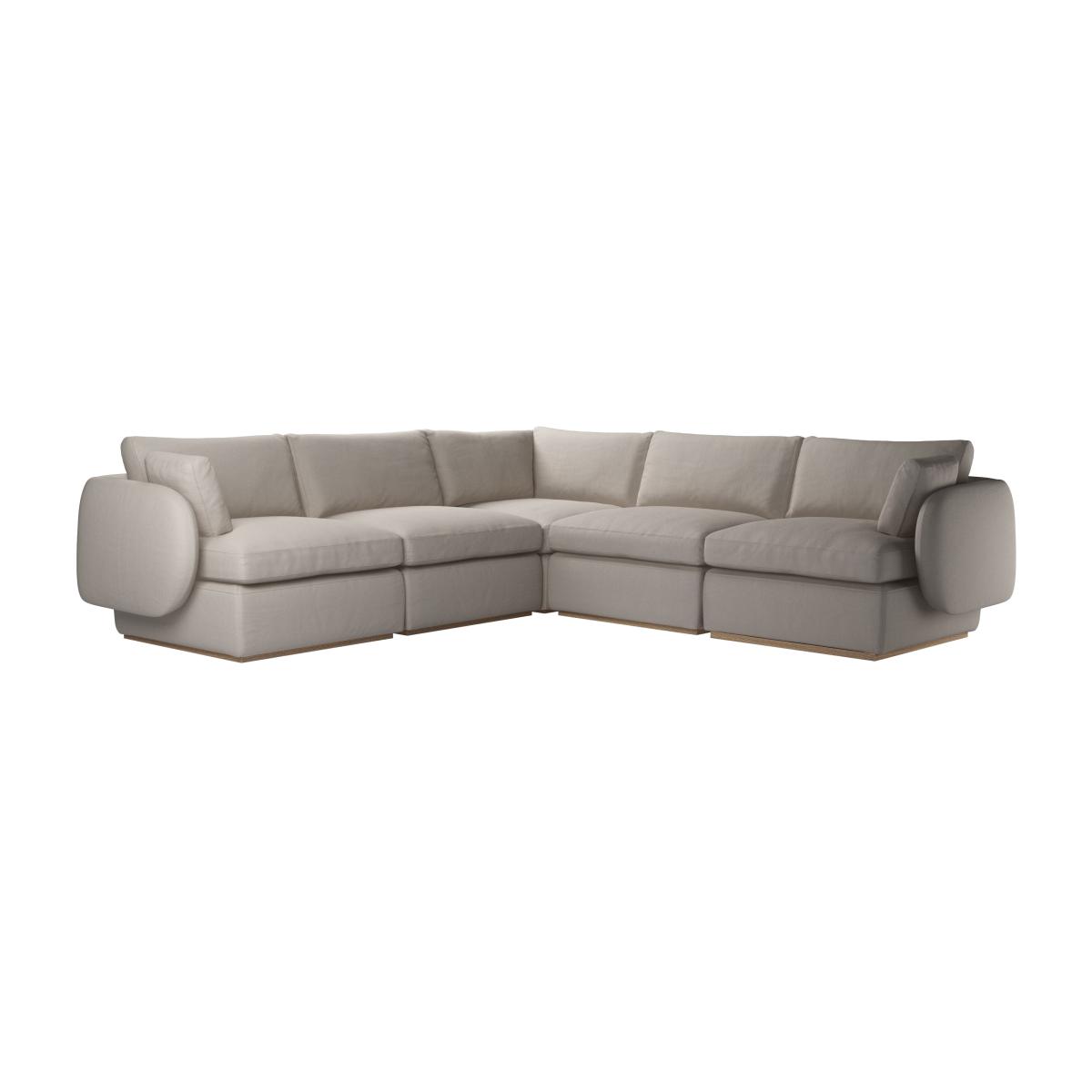 Ren Medium Corner Sofa in Stone Brushed Linen Cotton – image 1