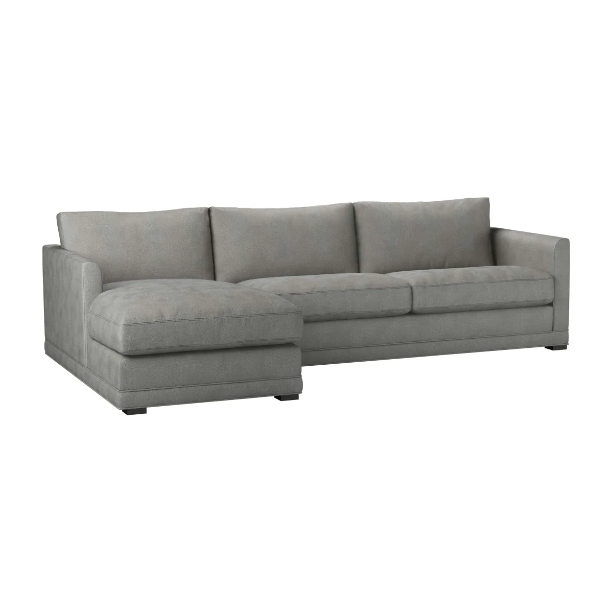 Aissa Large LHF Chaise Storage Sofa in Mushroom Heathland Weave - sofa.com
